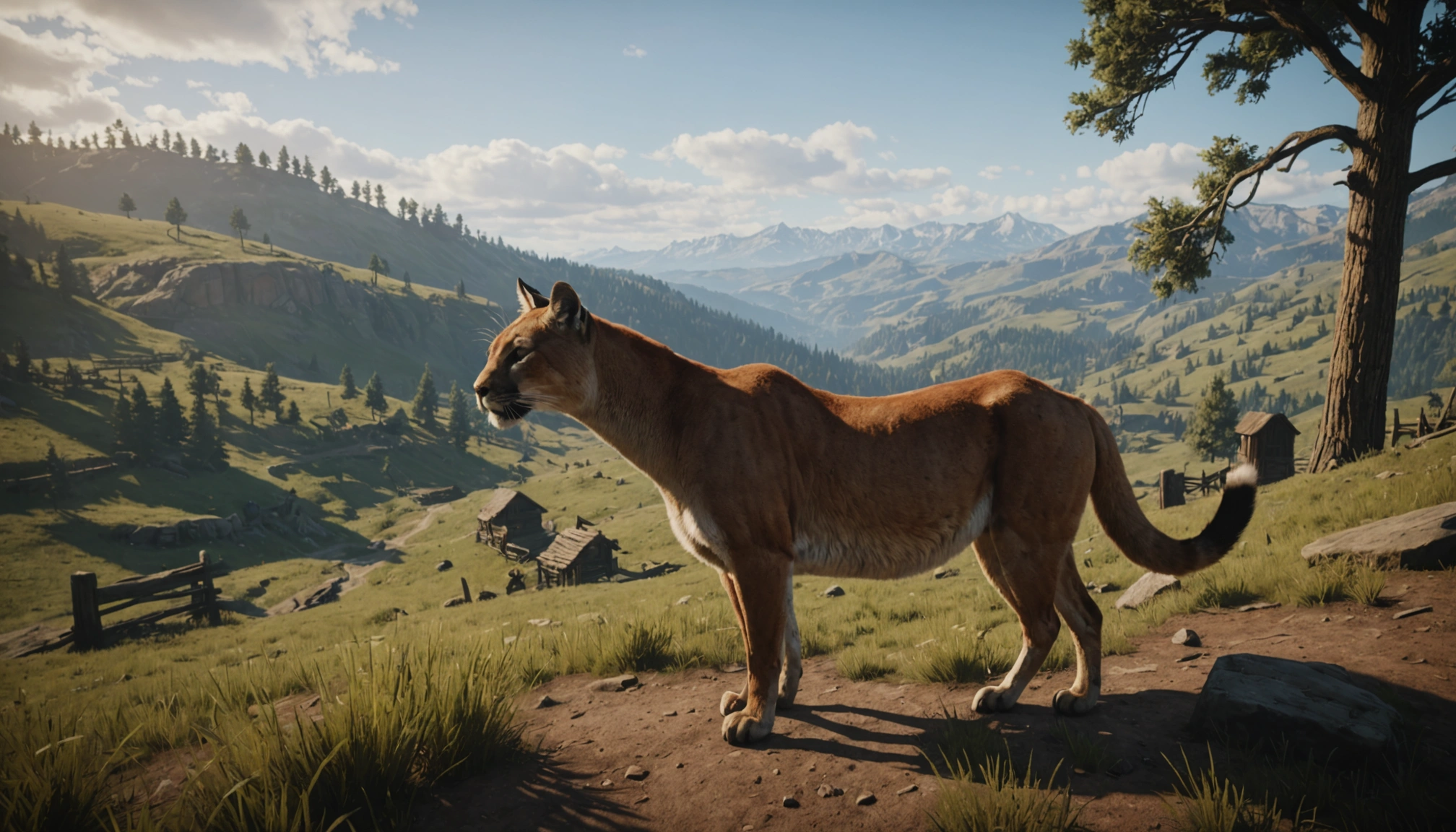 Легендарная пума в Red Dead Redemption 2: Где найти легендарную пуму «Ивуд Хилл»